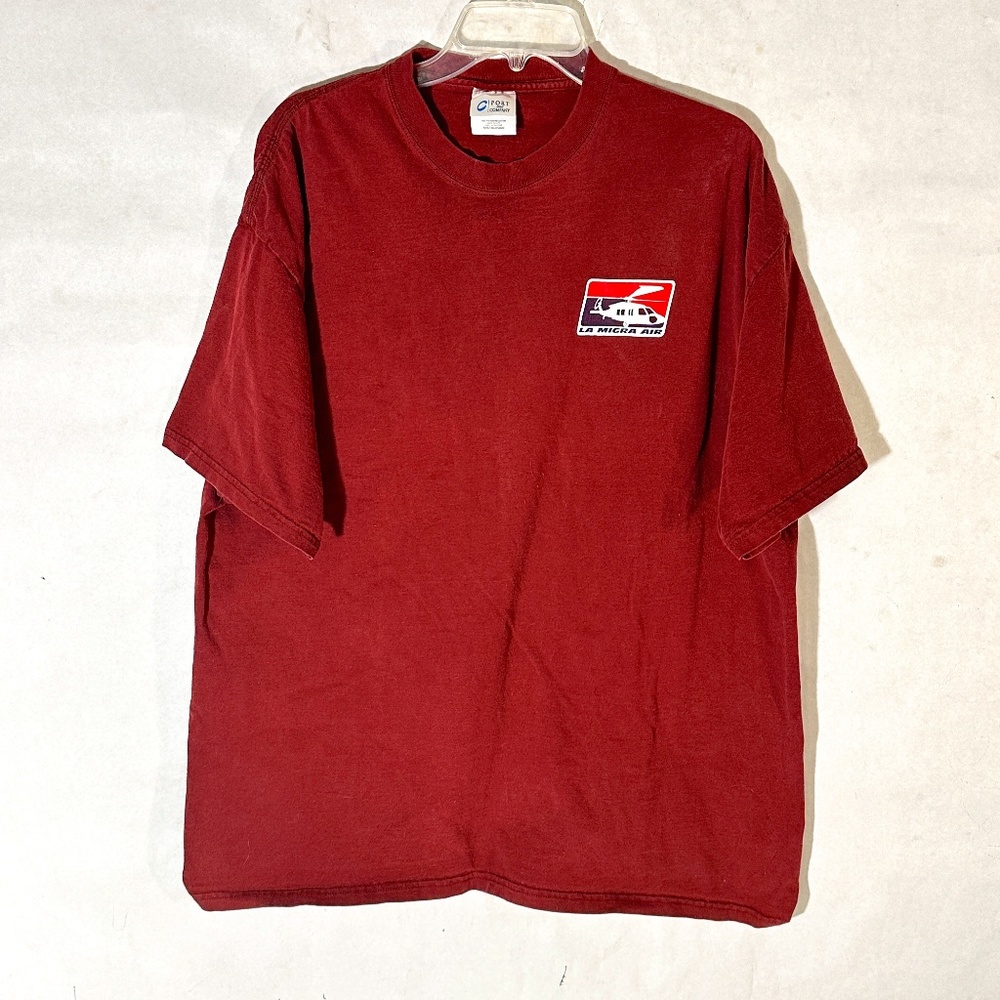 La Migra Border Patrol Maroon Red Short Sleeve T Shirt Tee